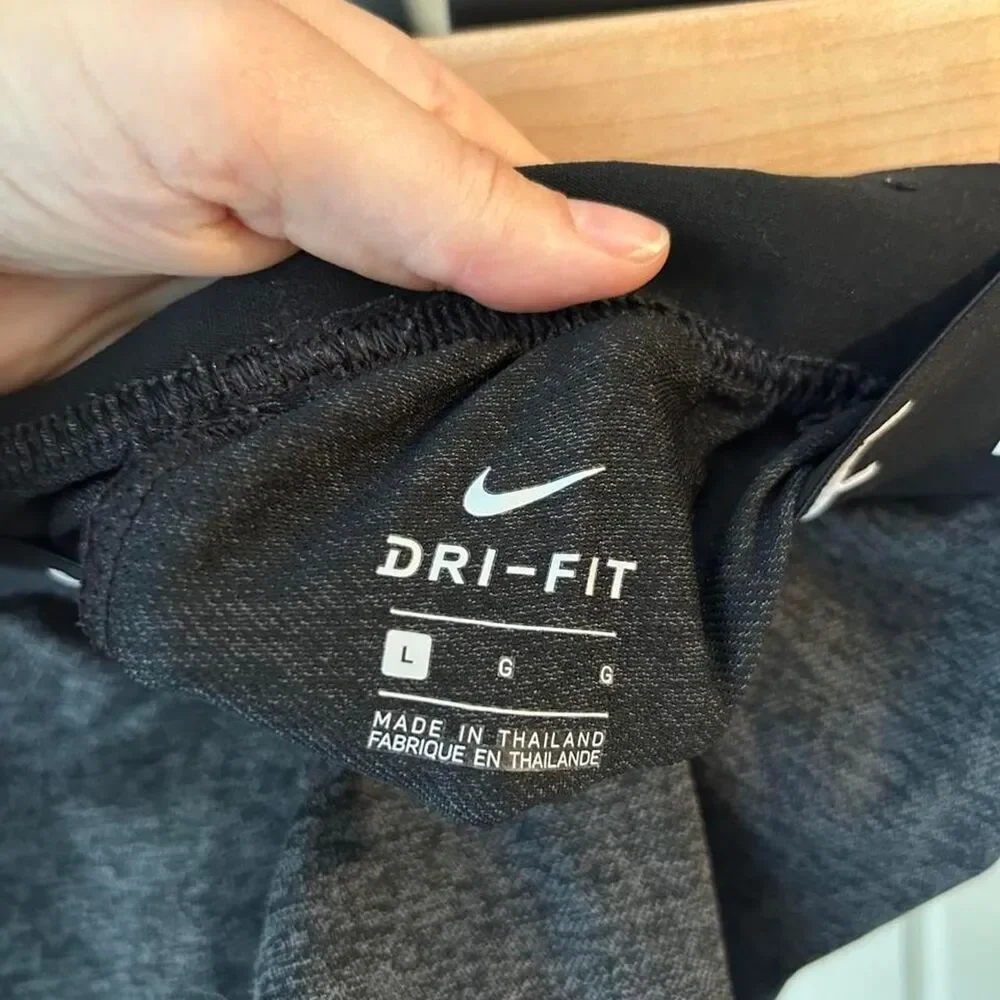 Nike Women's Grey and Black Shorts